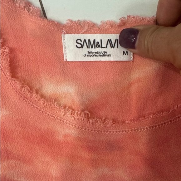 Sam & Lavi Coral Pink to Blue Ombre Maxi Dress - Picture 8 of 10